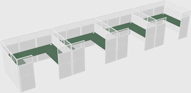 U-shaped cubicle