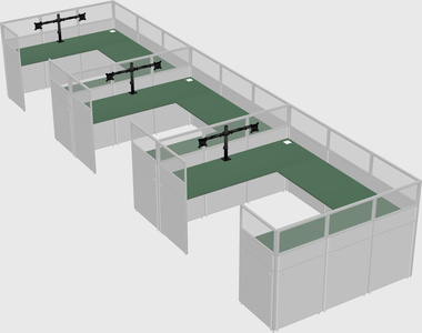 U-shaped cubicle