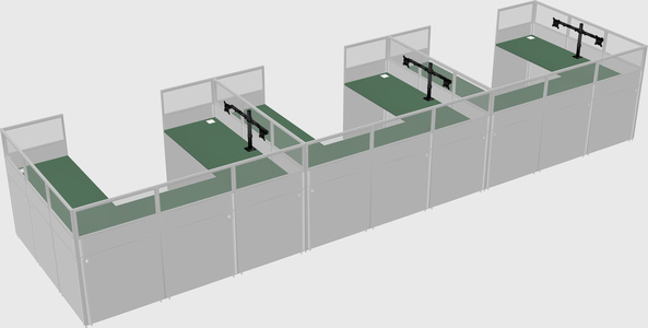 U-shaped cubicle