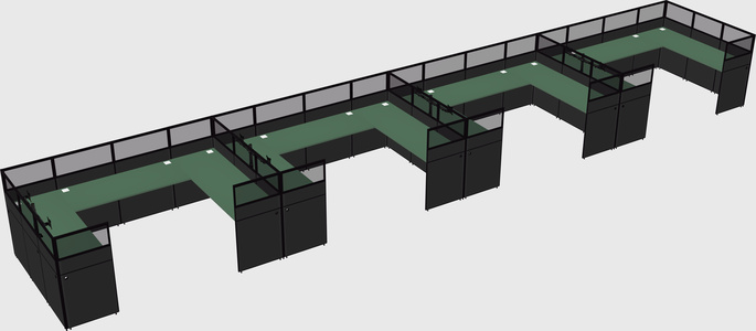 U-shaped cubicle
