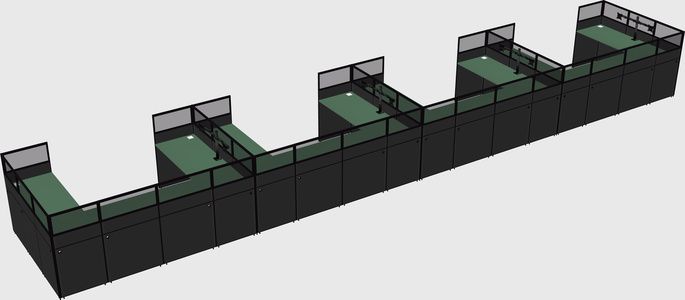 U-shaped cubicle