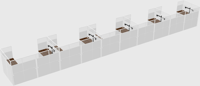 U-shaped cubicle