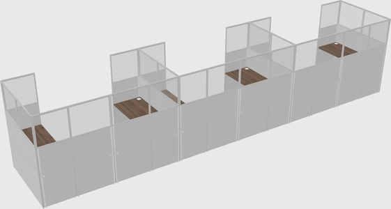 Cabine en u