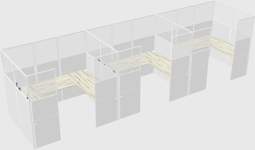 Cabine en u