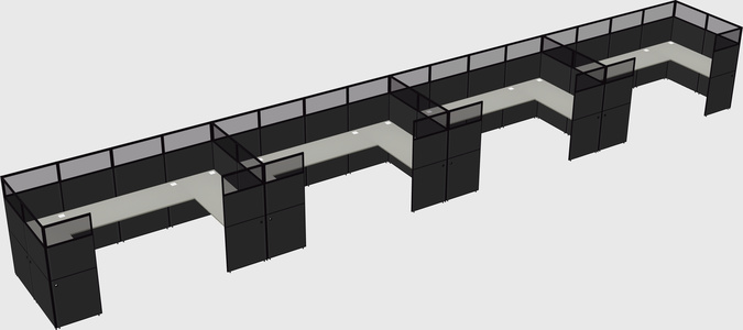 U-shaped cubicle