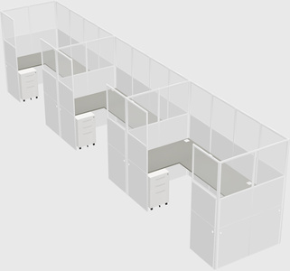 U-shaped cubicle