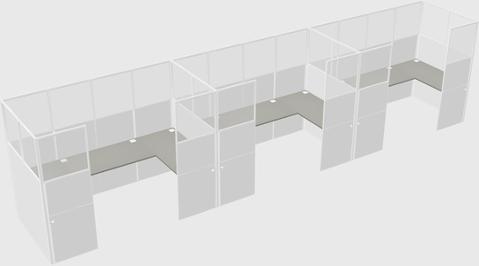 U-shaped cubicle
