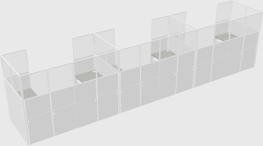U-shaped cubicle