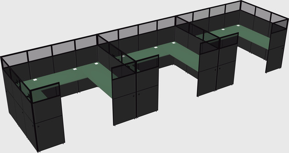 U-shaped cubicle