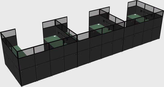 U-shaped cubicle