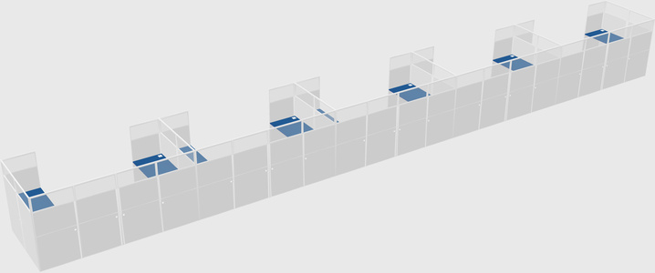 U-shaped cubicle