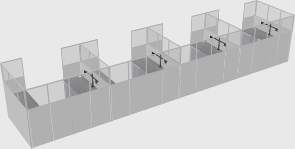 U-shaped cubicle