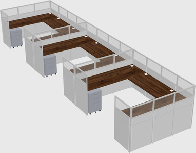 U-shaped cubicle