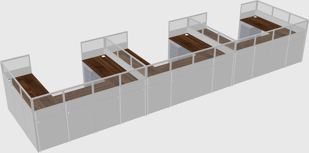 U-shaped cubicle