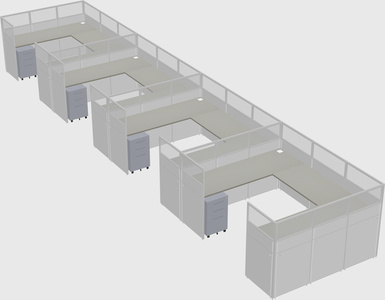 U-shaped cubicle