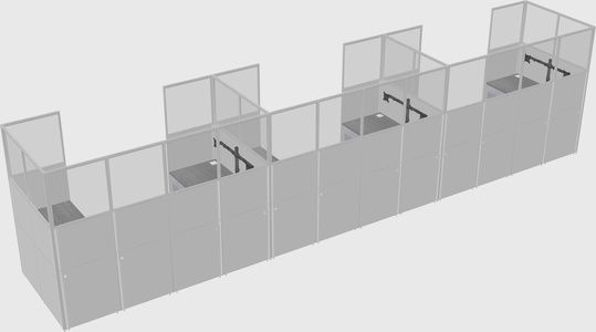 U-shaped cubicle