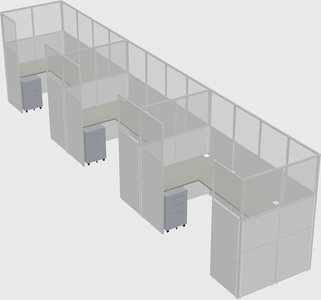 U-shaped cubicle
