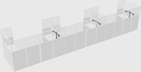 U-shaped cubicle