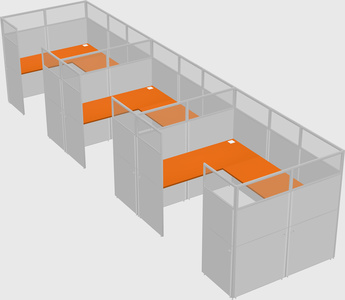 U-shaped cubicle