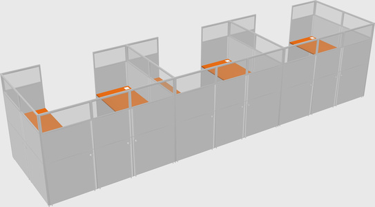 U-shaped cubicle