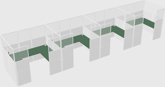U-shaped cubicle