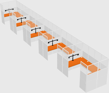 U-shaped cubicle