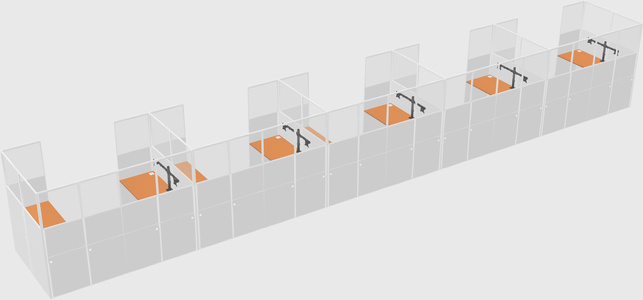 U-shaped cubicle