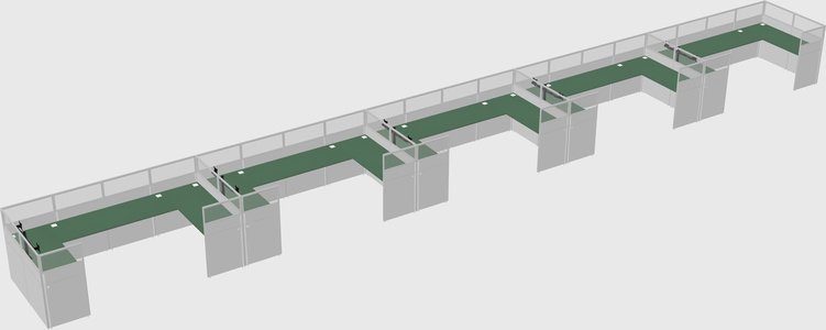 U-shaped cubicle
