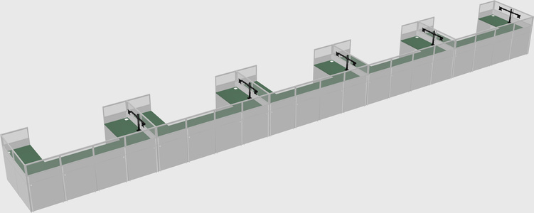 U-shaped cubicle