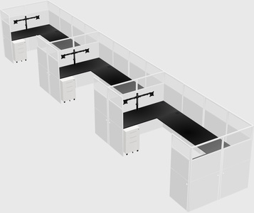 U-shaped cubicle