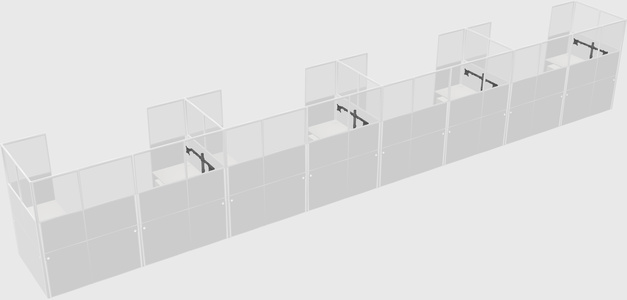U-shaped cubicle