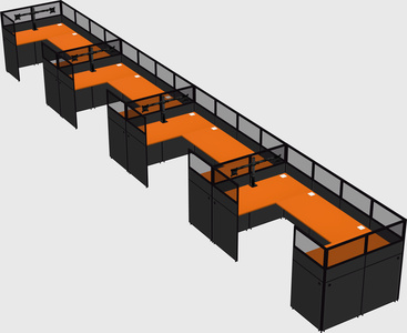 U-shaped cubicle