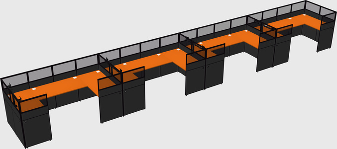 U-shaped cubicle