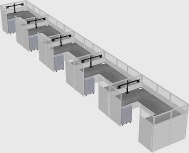 U-shaped cubicle
