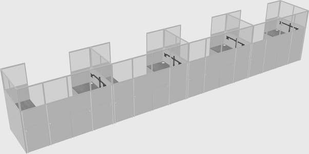 U-shaped cubicle