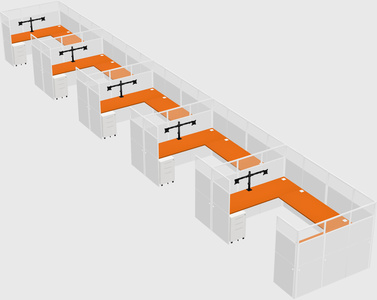 U-shaped cubicle