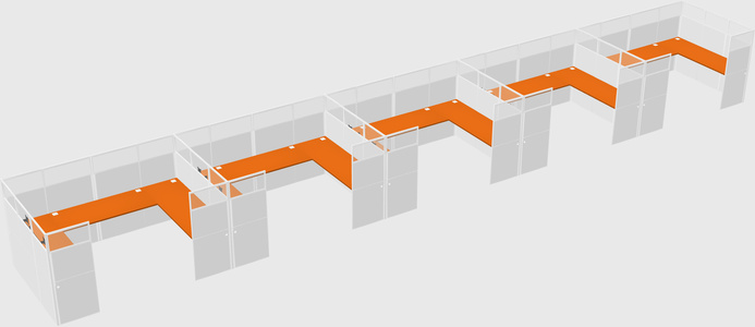 U-shaped cubicle