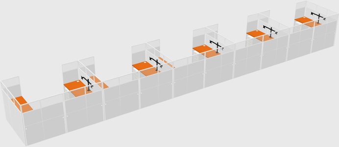 U-shaped cubicle