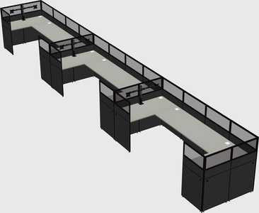 U-shaped cubicle