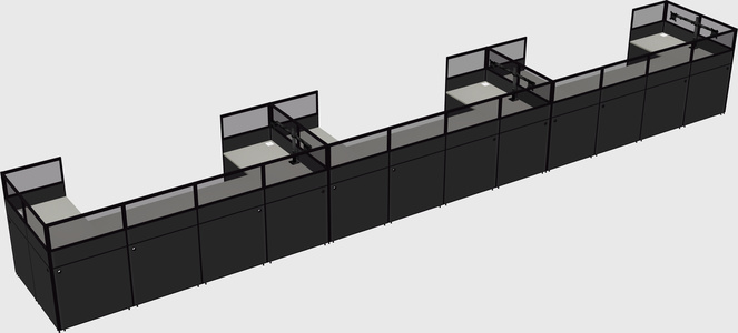 U-shaped cubicle
