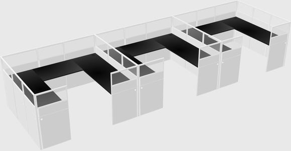 U-shaped cubicle