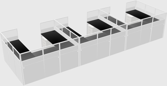 U-shaped cubicle
