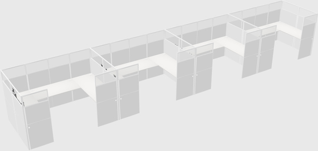 U-shaped cubicle