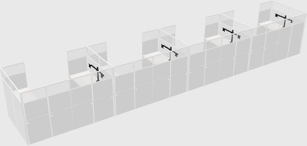 U-shaped cubicle