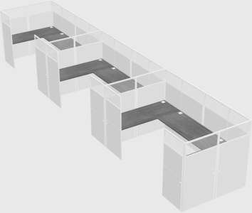U-shaped cubicle