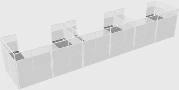 U-shaped cubicle