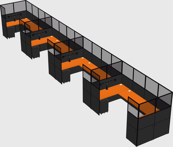 U-shaped cubicle