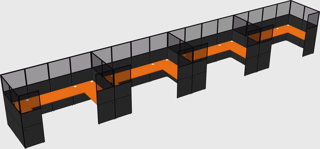 U-shaped cubicle