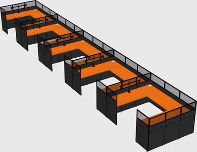 U-shaped cubicle