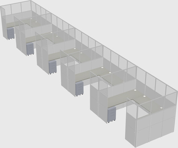 U-shaped cubicle